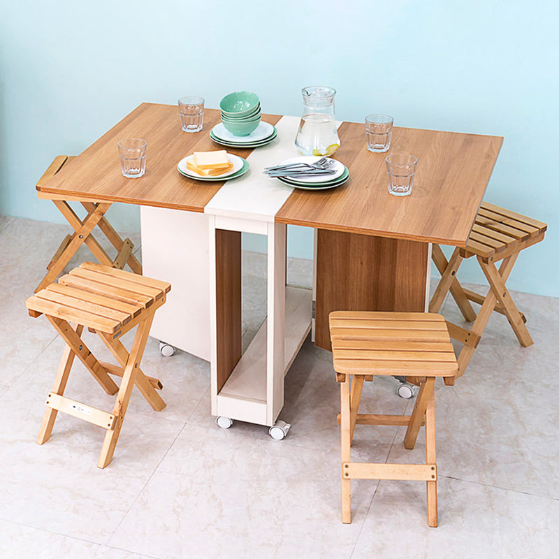 Modern 1/2/3/4/5/6/7 Pieces Foldable Dinette Set Engineered Wood Dining Table Set