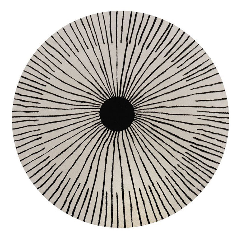 Modern Style Round Carpet Rug Stain Resistant Rug for Home Decor