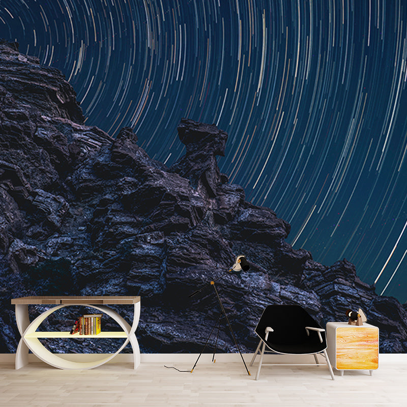 Photography Stain Resistant Wallpaper Galaxy Living Room Wall Mural