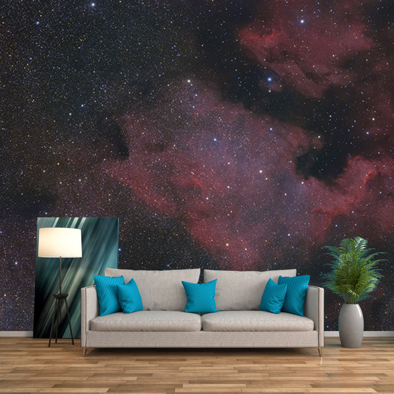 Washable Stain Resistant Wall Mural Wallpaper Galaxy Sitting Room Wall Mural