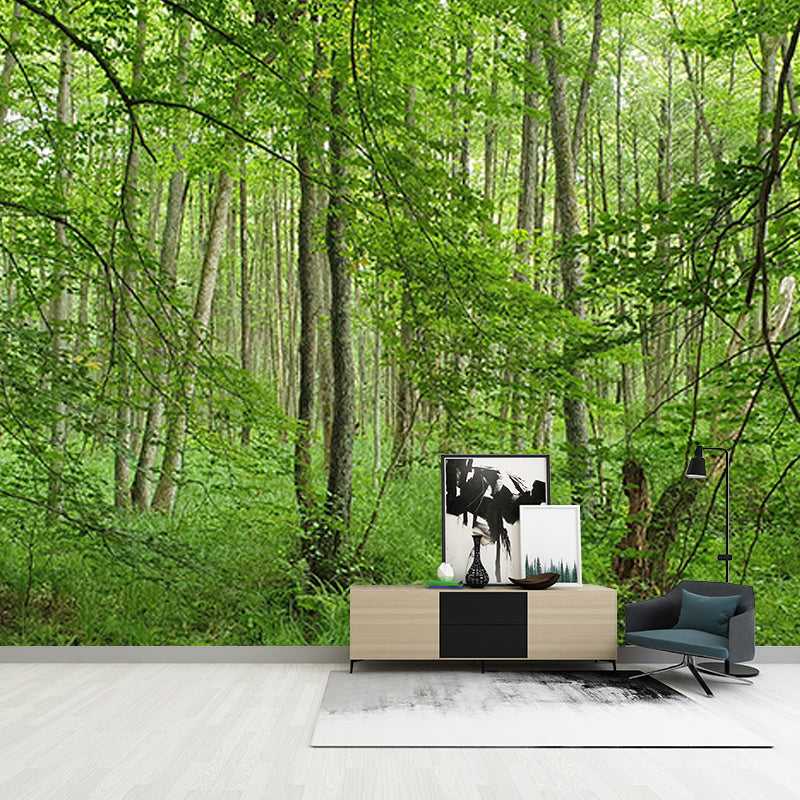 Environment Friendly Resistant Mural Wallpaper Quiet Forest Living Room Wall Mural