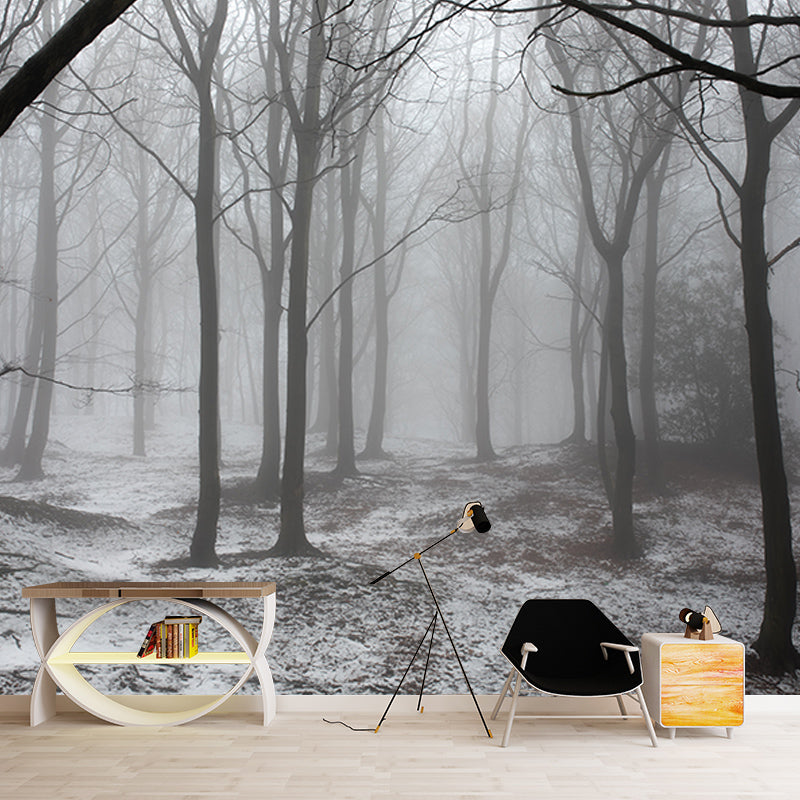 Environment Friendly Resistant Mural Wallpaper Quiet Forest Living Room Wall Mural