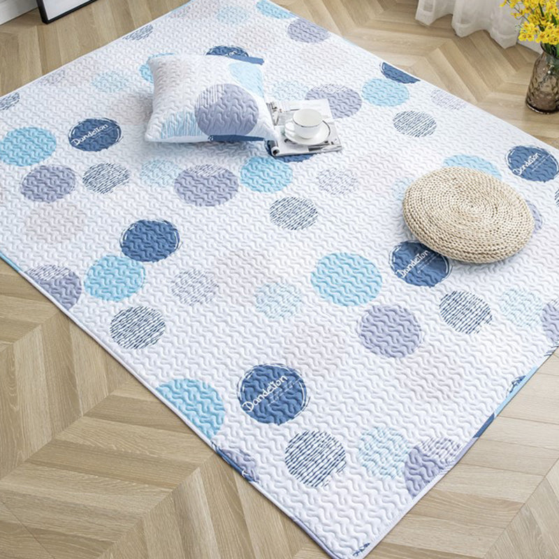 Geometric Pattern Rug Synthetic Carpet Pet Friendly Stain Resistant Rug for Bedroom