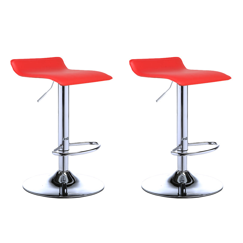 Contemporary PU Leather Swivel Barstool Indoor Bar Stool with Low Back