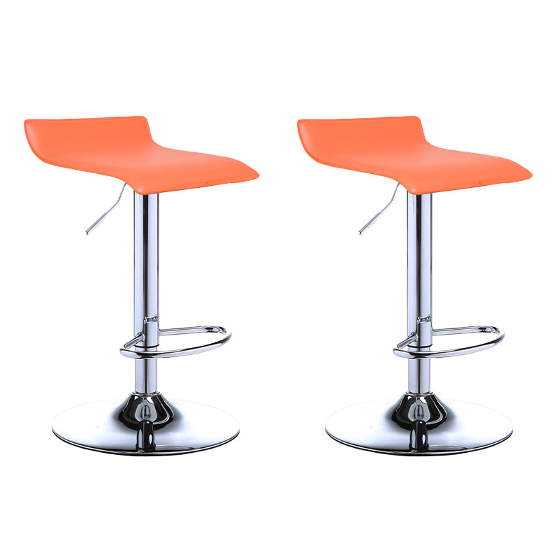 Contemporary PU Leather Swivel Barstool Indoor Bar Stool with Low Back