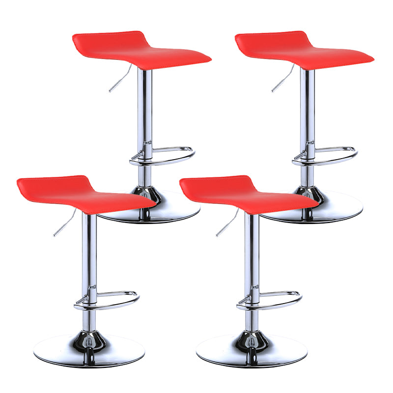 Contemporary PU Leather Swivel Barstool Indoor Bar Stool with Low Back