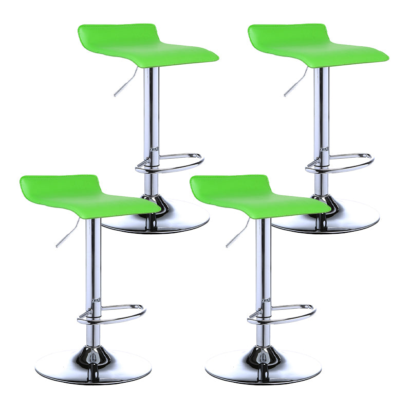 Contemporary PU Leather Swivel Barstool Indoor Bar Stool with Low Back