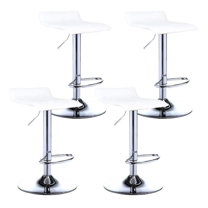 Contemporary PU Leather Swivel Barstool Indoor Bar Stool with Low Back