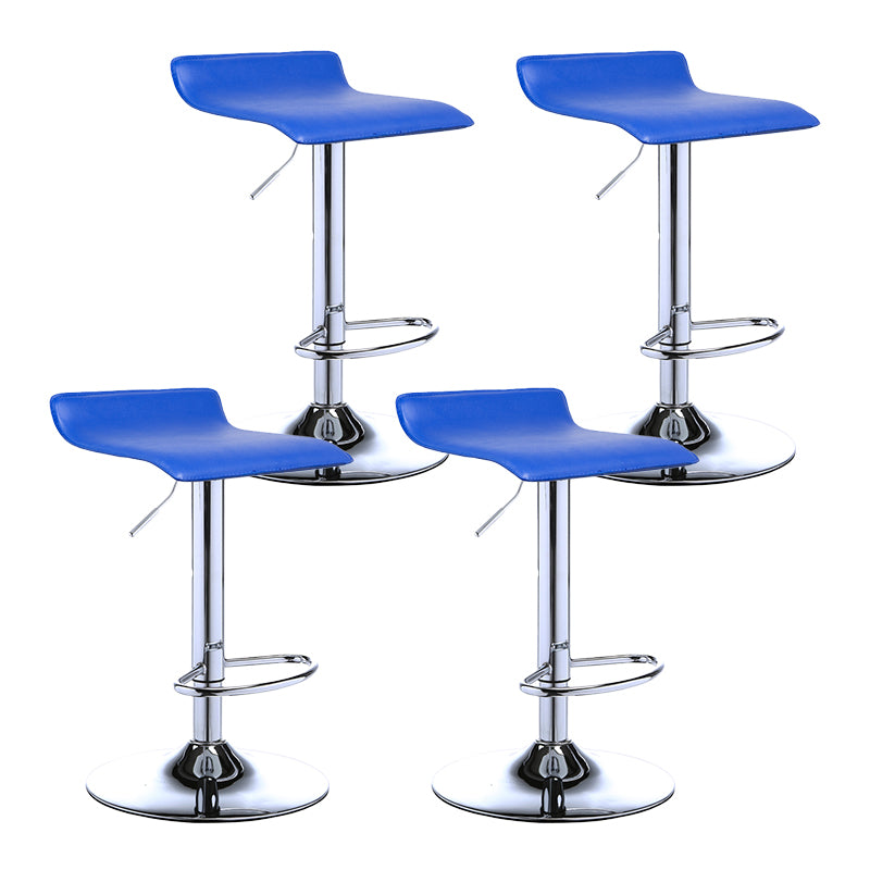 Contemporary PU Leather Swivel Barstool Indoor Bar Stool with Low Back