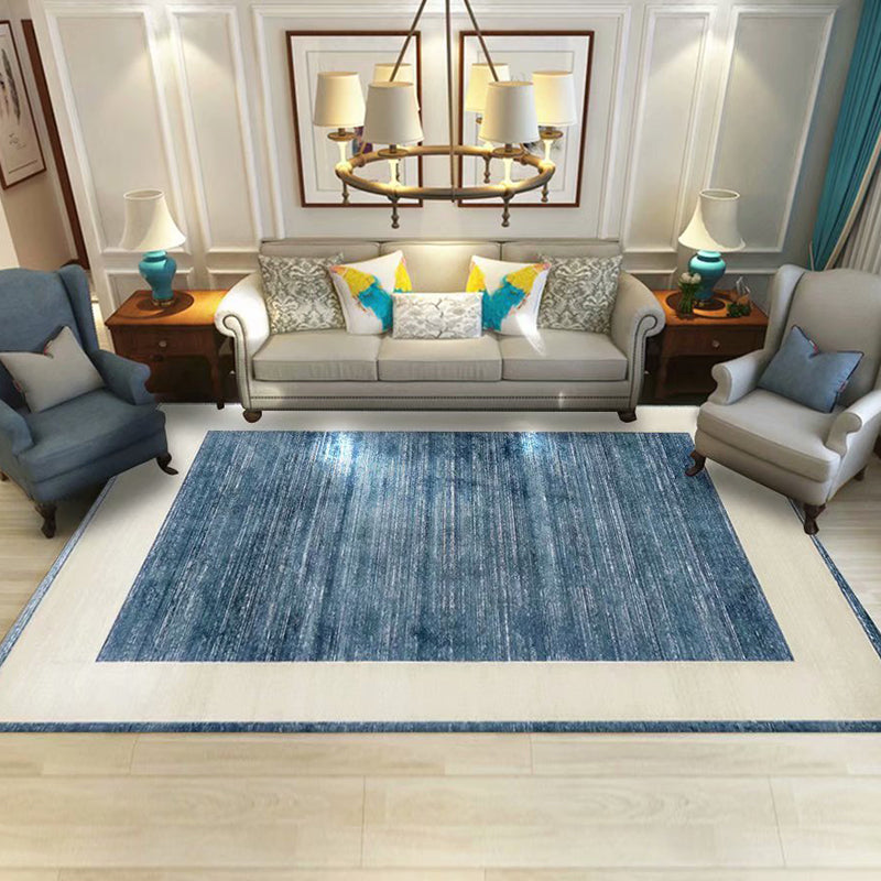 Orange Modern Rug Polyester Striped Area Rug Washable Rug for Home Decor