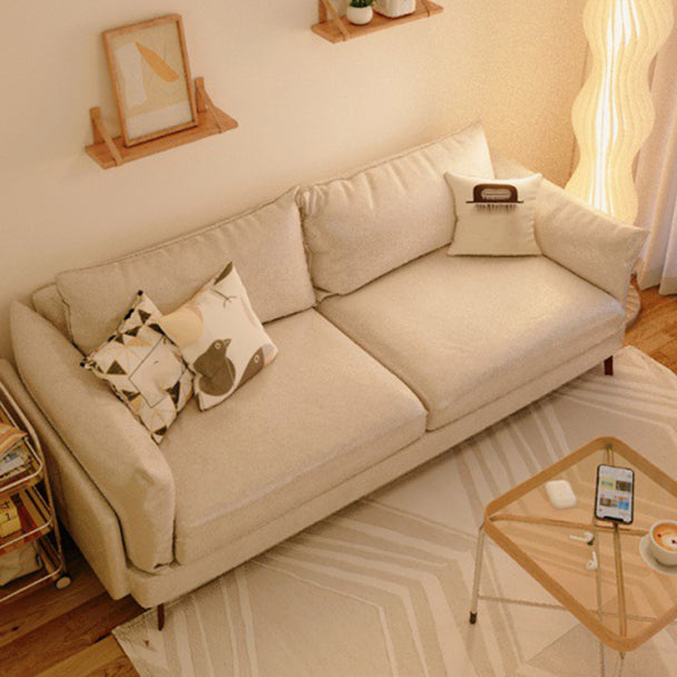 Contemporary Sewn Pillow Back Sofa with Pillow Top Arm for Apartment