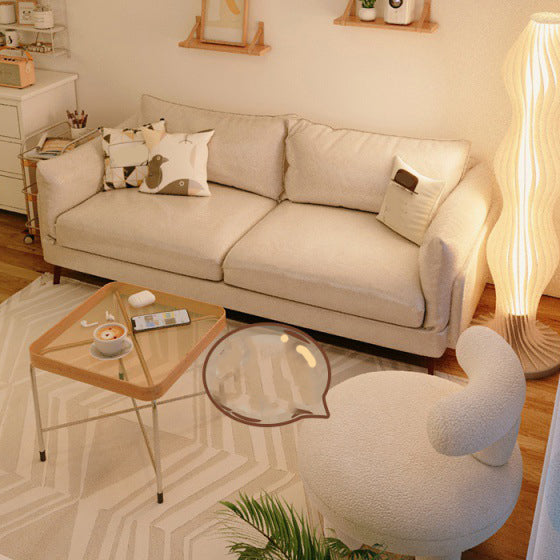 Contemporary Sewn Pillow Back Sofa with Pillow Top Arm for Apartment