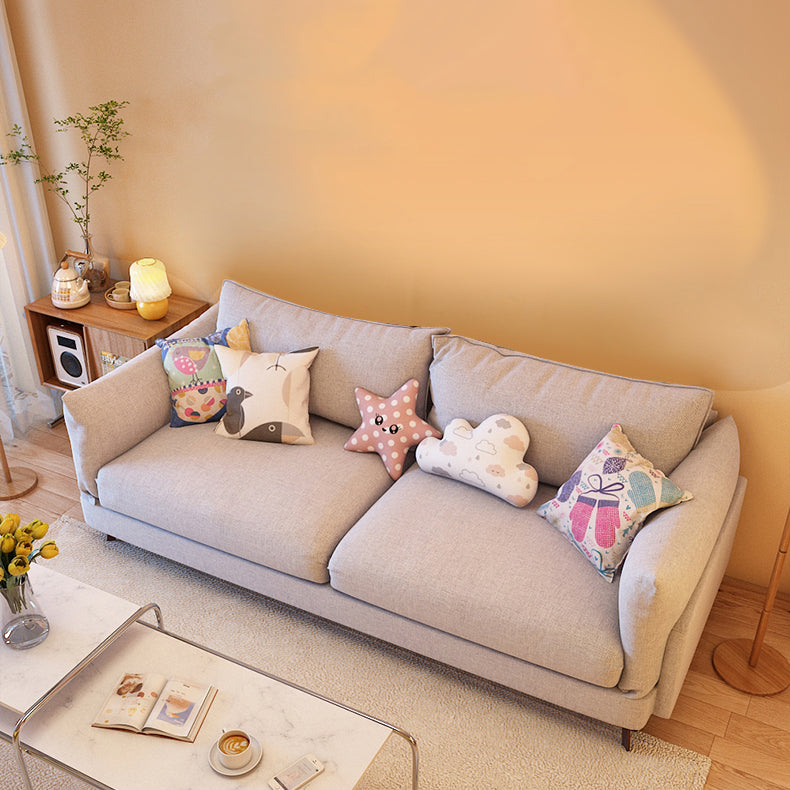 Contemporary Sewn Pillow Back Sofa with Pillow Top Arm for Apartment