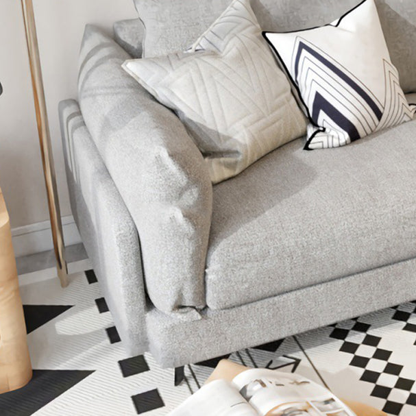 Contemporary Sewn Pillow Back Sofa with Pillow Top Arm for Apartment
