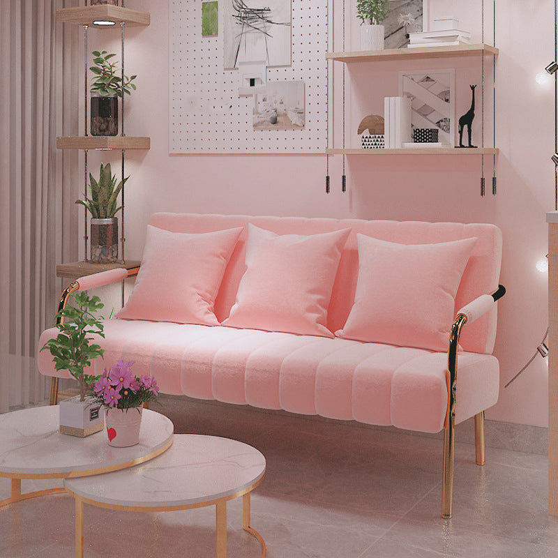 Contemporary Glam Velvet Sofa with Tuxedo Arm 58' Wide 72' High