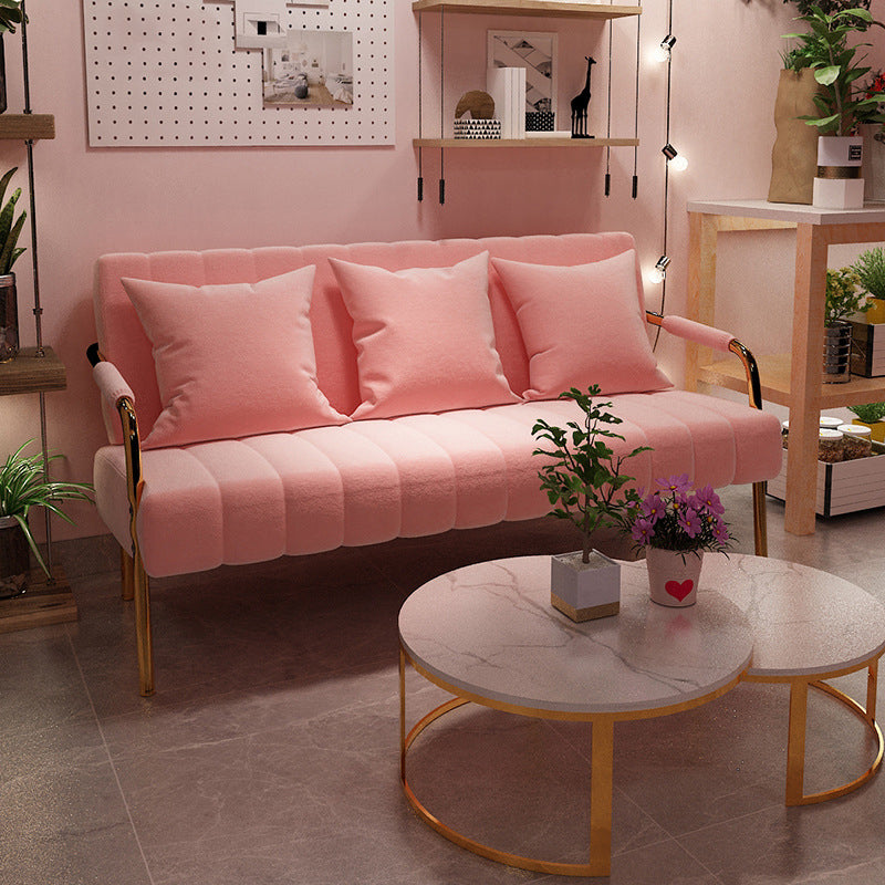 Contemporary Glam Velvet Sofa with Tuxedo Arm 58' Wide 72' High