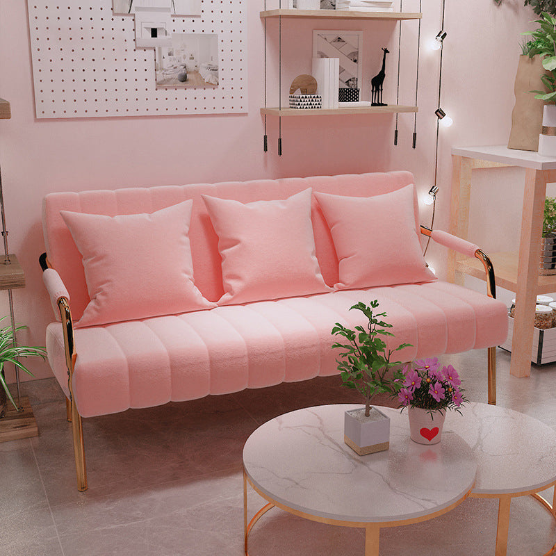 Contemporary Glam Velvet Sofa with Tuxedo Arm 58' Wide 72' High