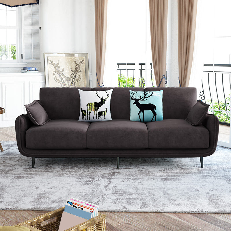 Pure Color Sofa Flared Arm Slipcovered Sofa for Room and Home