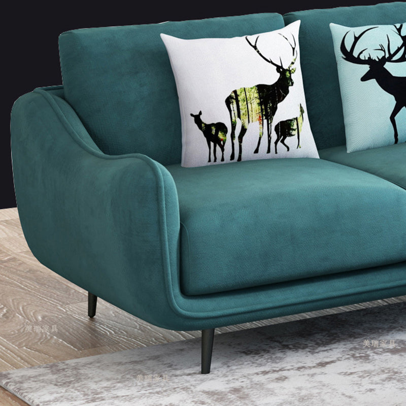 Pure Color Sofa Flared Arm Slipcovered Sofa for Room and Home