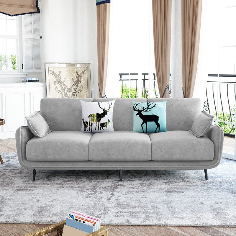 Pure Color Sofa Flared Arm Slipcovered Sofa for Room and Home