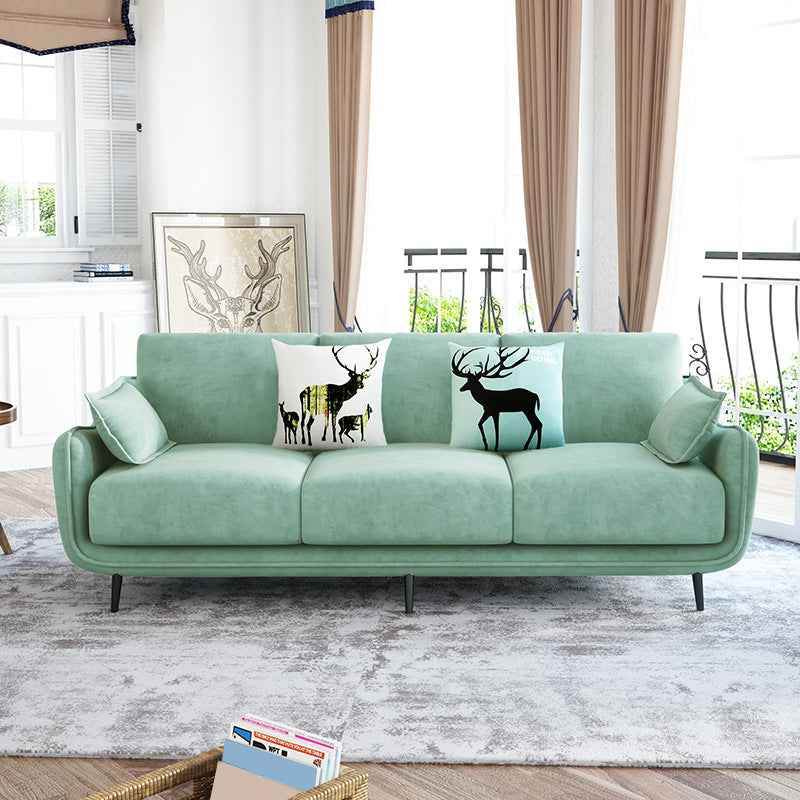 Pure Color Sofa Flared Arm Slipcovered Sofa for Room and Home