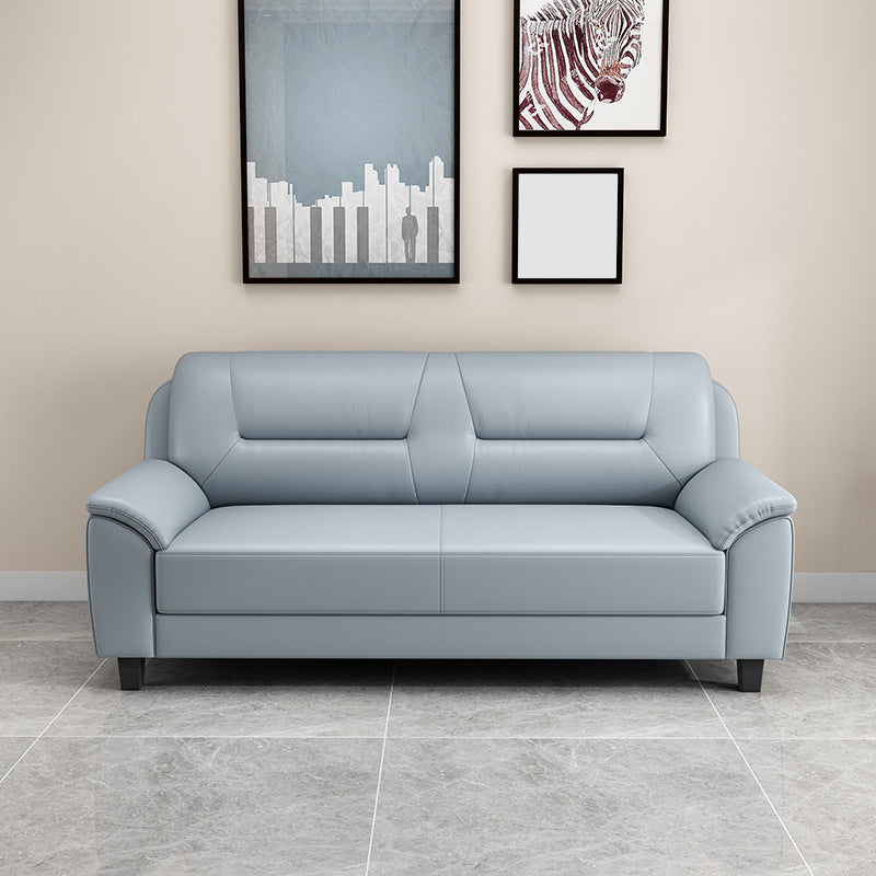 Pillow Top Arm Sofa 55.12"/70.87" W Faux Leather 3-Seat Loveseat