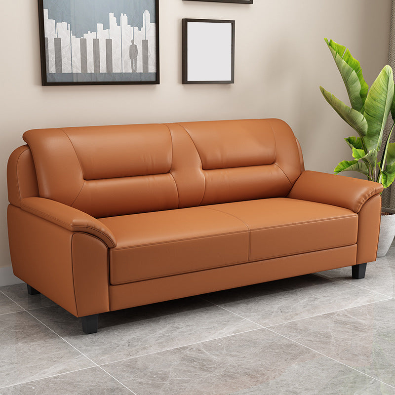 Pillow Top Arm Sofa 55.12"/70.87" W Faux Leather 3-Seat Loveseat