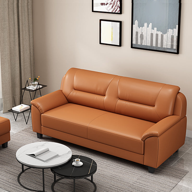 Pillow Top Arm Sofa 55.12"/70.87" W Faux Leather 3-Seat Loveseat