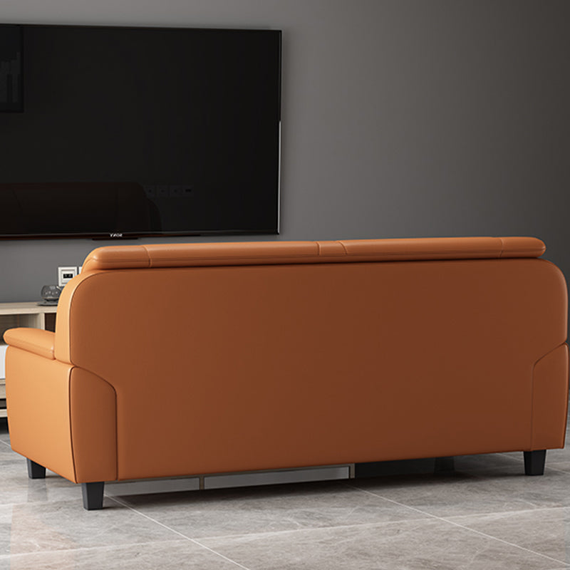 Pillow Top Arm Sofa 55.12"/70.87" W Faux Leather 3-Seat Loveseat