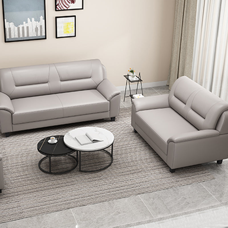 Pillow Top Arm Sofa 55.12"/70.87" W Faux Leather 3-Seat Loveseat