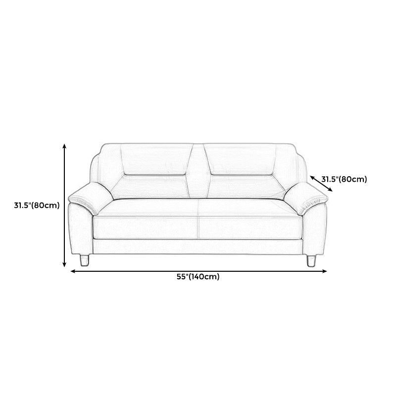 Pillow Top Arm Sofa 55.12"/70.87" W Faux Leather 3-Seat Loveseat