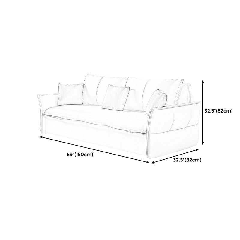 Weißes Sofa Bett Faux Leder Quadratarm Standard Bettbewegung mit Lagerung