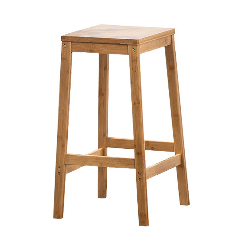 Modern Style Backless Bar-stool Square Counter Bar Stool with Wooden Legs