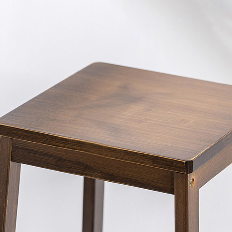 Modern Style Backless Bar-stool Square Counter Bar Stool with Wooden Legs