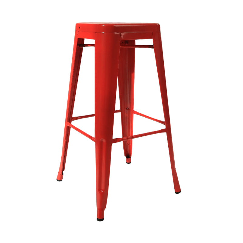 Industrial Square Bar and Counter Stool Metal Stool with 4 Legs