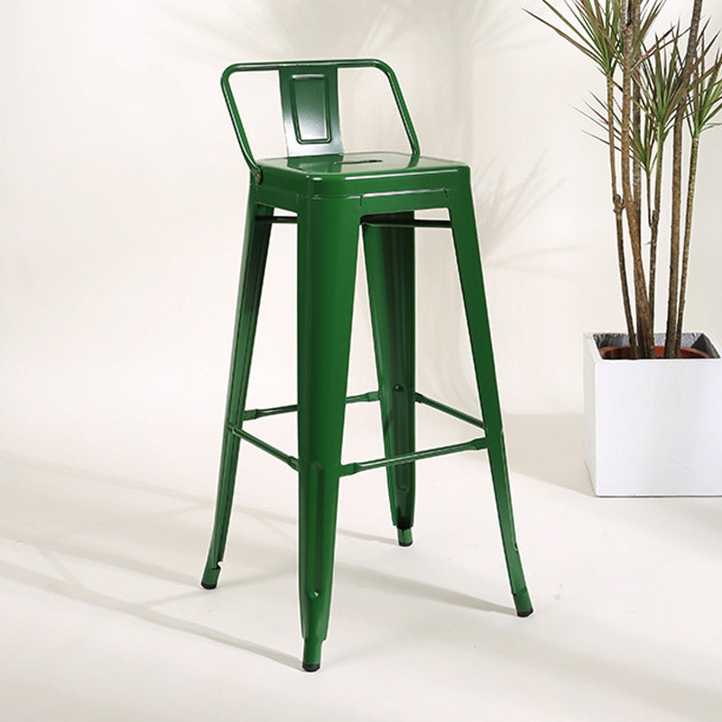 Industrial Square Bar and Counter Stool Metal Stool with 4 Legs