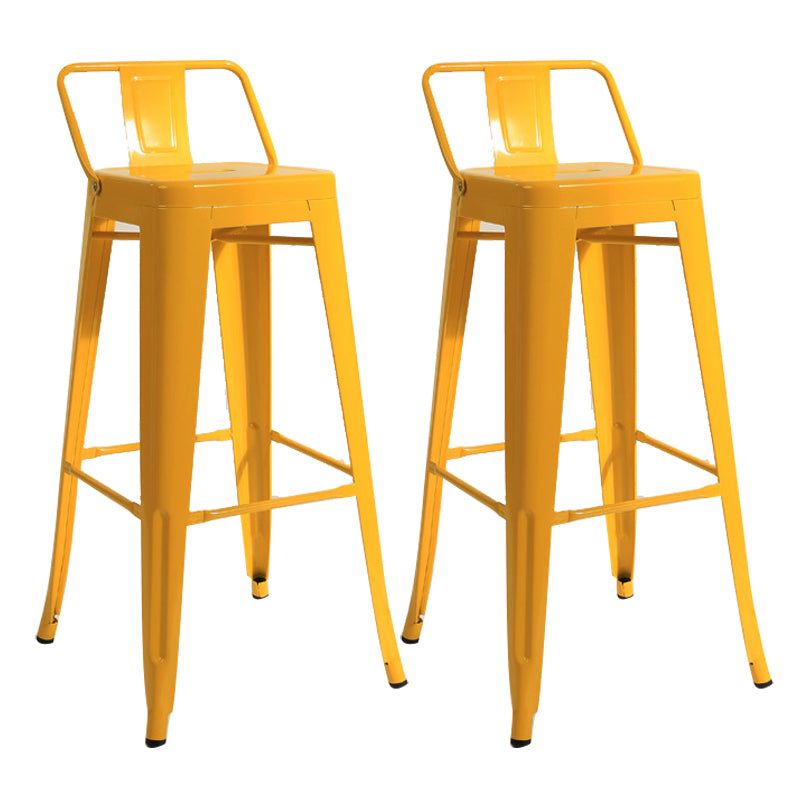 Industrial Square Bar and Counter Stool Metal Stool with 4 Legs