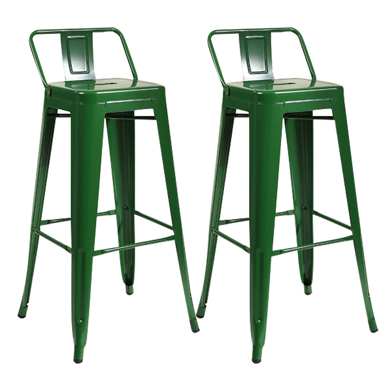Industrial Square Bar and Counter Stool Metal Stool with 4 Legs
