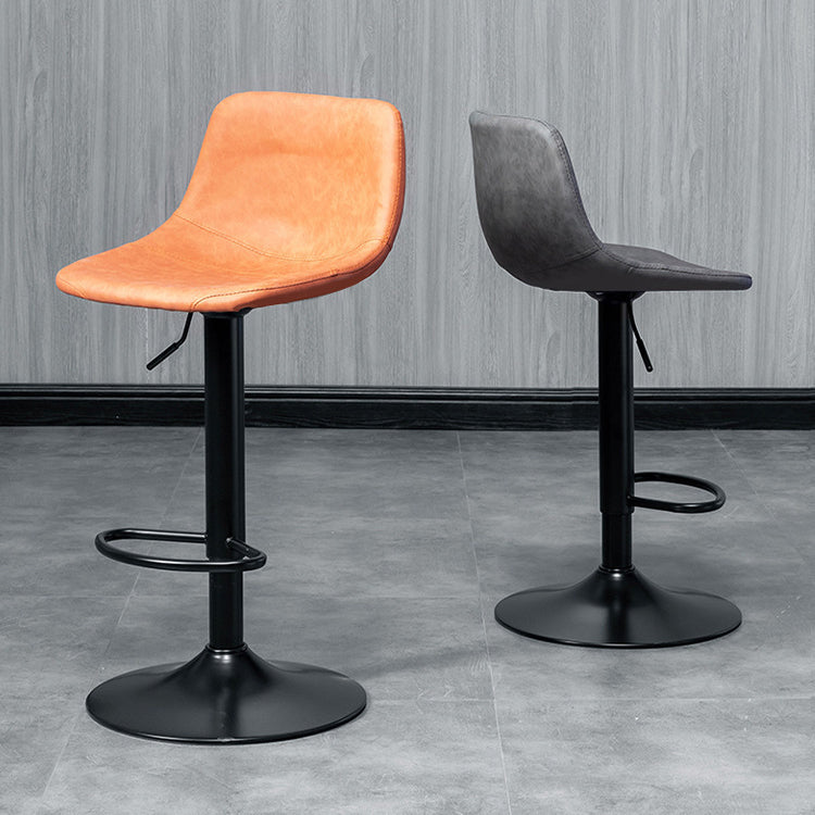 Contemporary Metal Kitchen Dining Room Armless Stool Adjustable Height Barstool