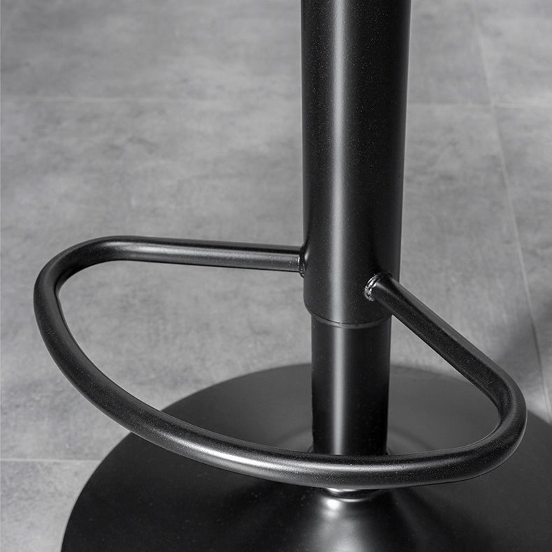 Contemporary Metal Kitchen Dining Room Armless Stool Adjustable Height Barstool