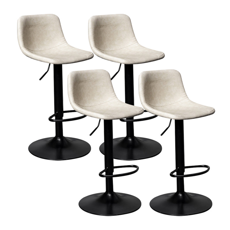 Contemporary Metal Kitchen Dining Room Armless Stool Adjustable Height Barstool