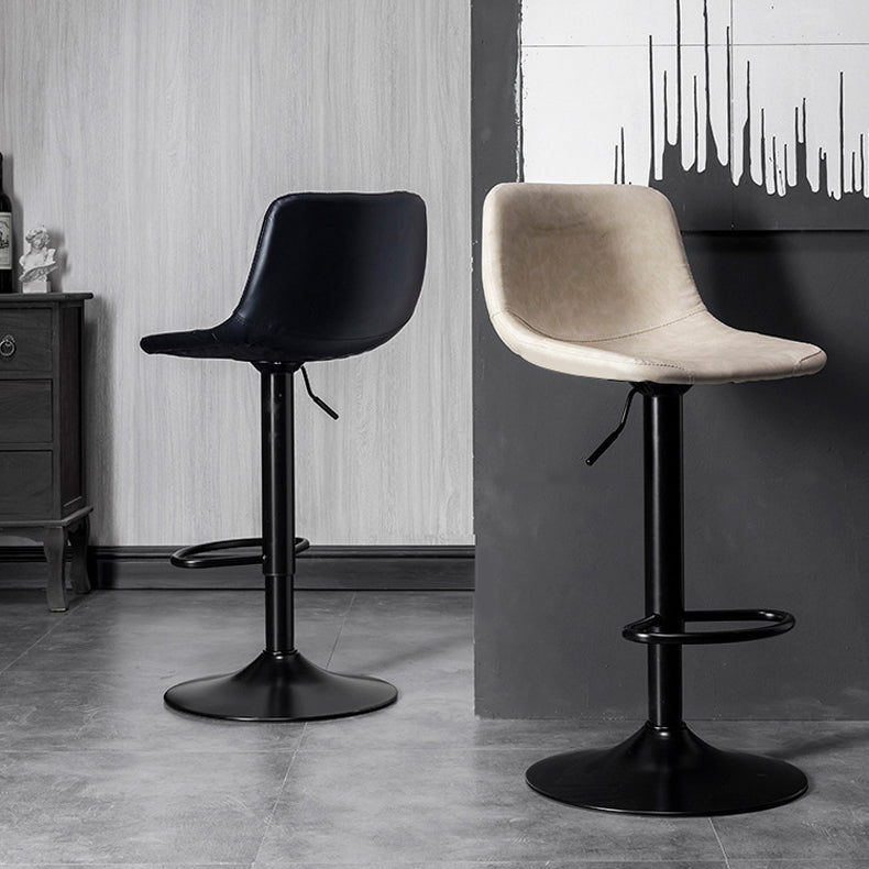 Contemporary Metal Kitchen Dining Room Armless Stool Adjustable Height Barstool