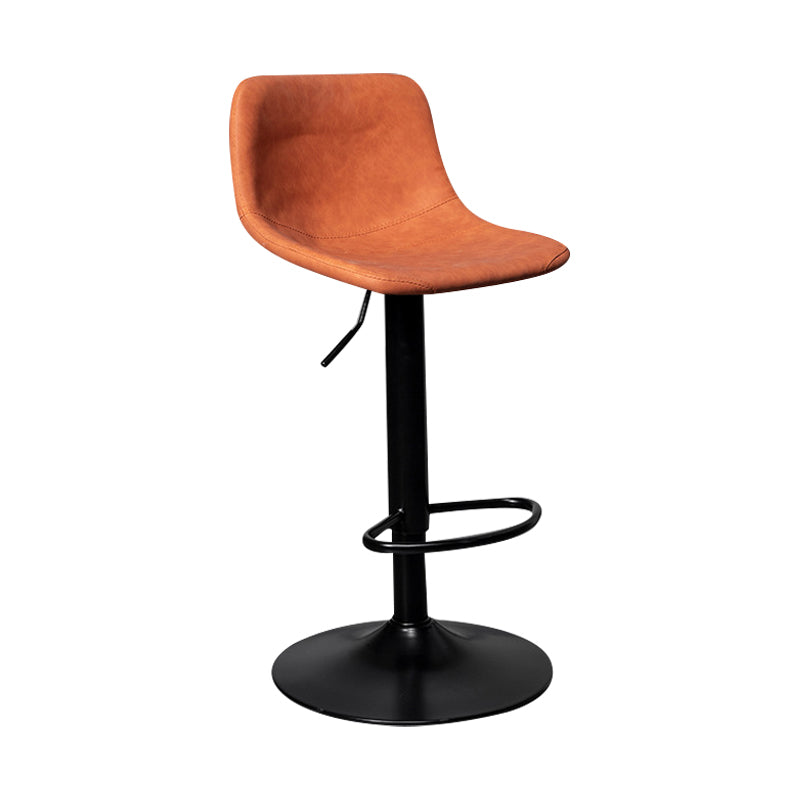 Contemporary Metal Kitchen Dining Room Armless Stool Adjustable Height Barstool