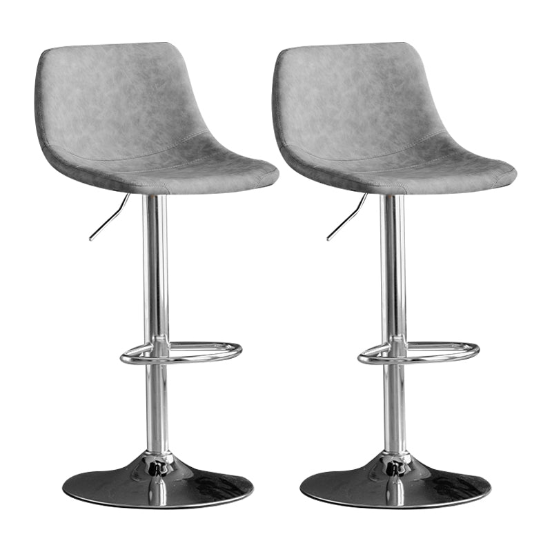 Contemporary Metal Kitchen Dining Room Armless Stool Adjustable Height Barstool