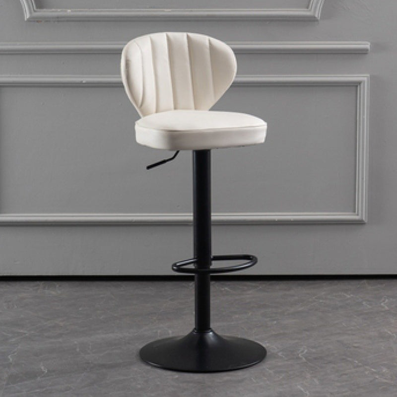 Metal Contemporary Kitchen Dining Room Stool Adjustable Height Armless Barstool