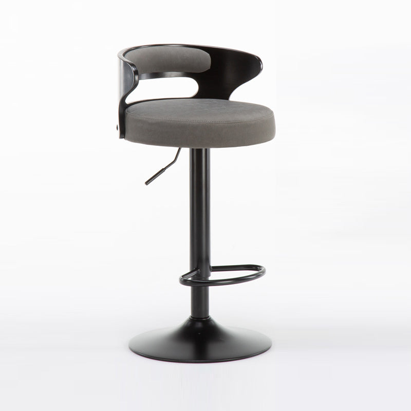 Contemporary Liftable Bar Stool Round Counter Bar Stool with Metal Legs