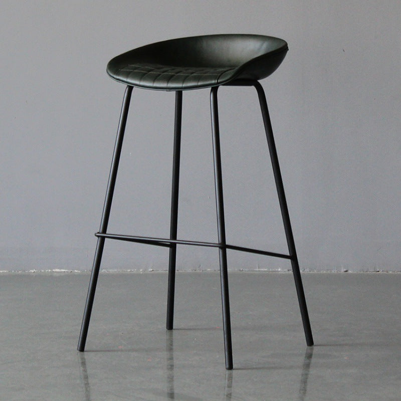 Metal Industrial Dining Room Armless Stool Low Back Bar Stool