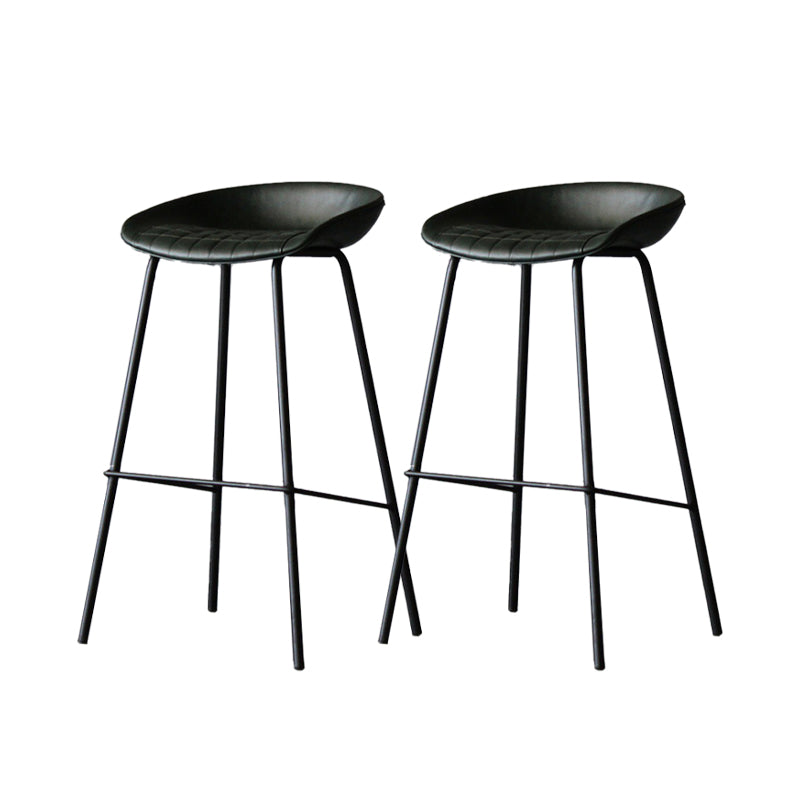 Metal Industrial Dining Room Armless Stool Low Back Bar Stool