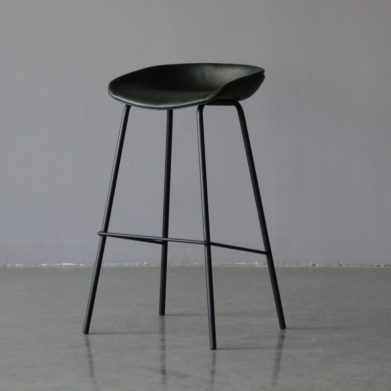 Metal Industrial Dining Room Armless Stool Low Back Bar Stool