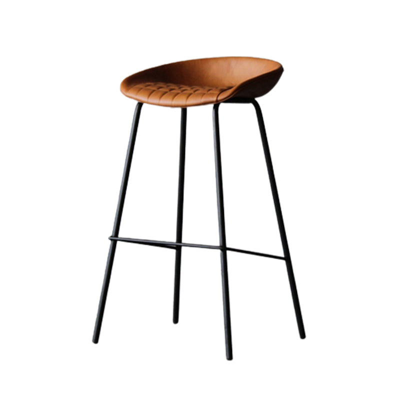 Metal Industrial Dining Room Armless Stool Low Back Bar Stool